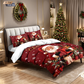 🎄 NU 50% KORTING! ✨ Feestelijke kerstset van 3-delige dekbedovertrekken - zacht geborsteld polyester met kerstmotieven voor een gezellige seizoensdecoratie 🛏️❤️