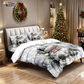 🎄 NU 50% KORTING! ✨ Feestelijke kerstset van 3-delige dekbedovertrekken - zacht geborsteld polyester met kerstmotieven voor een gezellige seizoensdecoratie 🛏️❤️