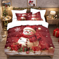 🎄 NU 50% KORTING! ✨ Feestelijke kerstset van 3-delige dekbedovertrekken - zacht geborsteld polyester met kerstmotieven voor een gezellige seizoensdecoratie 🛏️❤️