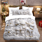🎄 NU 50% KORTING! ✨ Feestelijke kerstset van 3-delige dekbedovertrekken - zacht geborsteld polyester met kerstmotieven voor een gezellige seizoensdecoratie 🛏️❤️