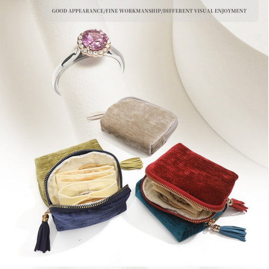 Mini reis make-up tasje voor sieraden met ritssluiting