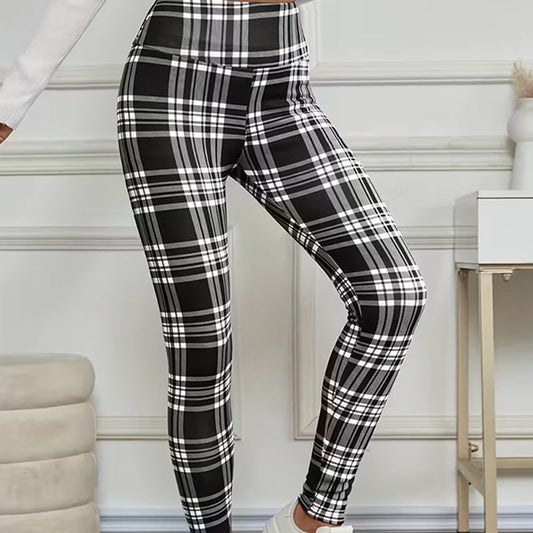 ❄️🧘 Thermische Leggings voor Dames – Geruite, Hoogstreeks & Comfortabel (Winter Must-Have!)
