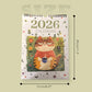 Verticale muurkalender 2026 met kattenthema