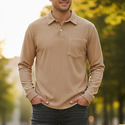Warm casual shirt met lange mouwen voor heren