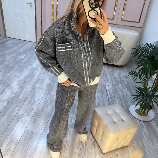 ⏳Beperkte tijd 50% korting⏰ Dames stijlvolle jas & broek – 2-delige set 🧥👖