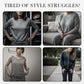 Dames set van twee stukken: geborduurde top met lange mouwen en ronde hals en broek
