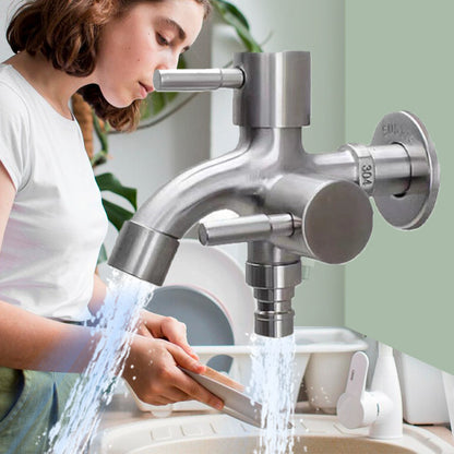 Bathroom Dual Outlet Faucet for Laundry Machine