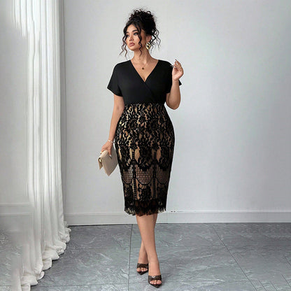 Casual damesjurk met V-hal