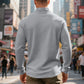 🔥 50% KORTING | Heren Pullover Sweatshirt met Kwartrits & Jacquardpatroon – Comfort & Stijl in Één