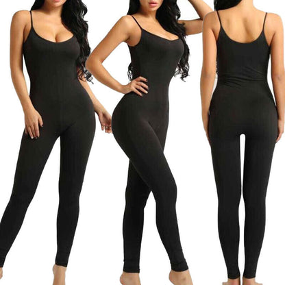 Afslankende laag uitgesneden sling jumpsuit bodyshaper voor dames