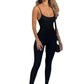 Afslankende laag uitgesneden sling jumpsuit bodyshaper voor dames