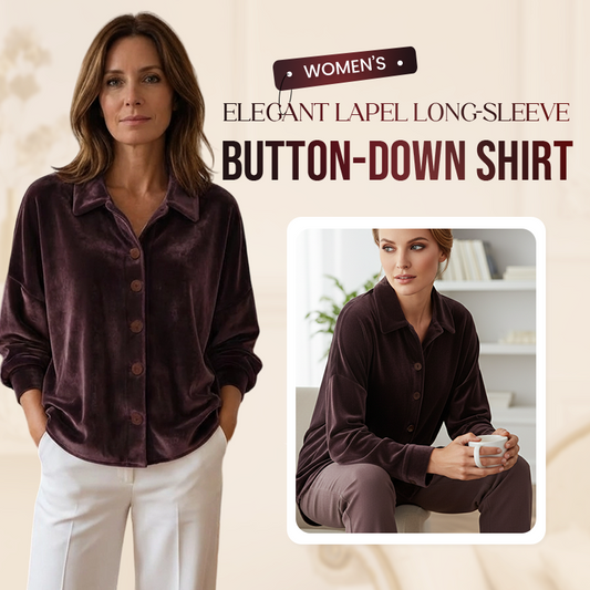 🎉Nieuwjaars Cadeau 50% KORTING!🌟Elegant Dames Pluchstoffen Overhemd (Lange Mouwen) – Glanzend Materiaal & Veelzijdig Ontwerp: Perfect Voor Elke Gelegenheid!