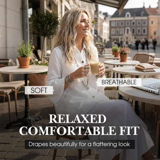 🏆 Hot Sale - 50% KORTING ✨Asymmetrische damesblouse met knoopsluiting