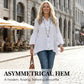 🏆 Hot Sale - 50% KORTING ✨Asymmetrische damesblouse met knoopsluiting