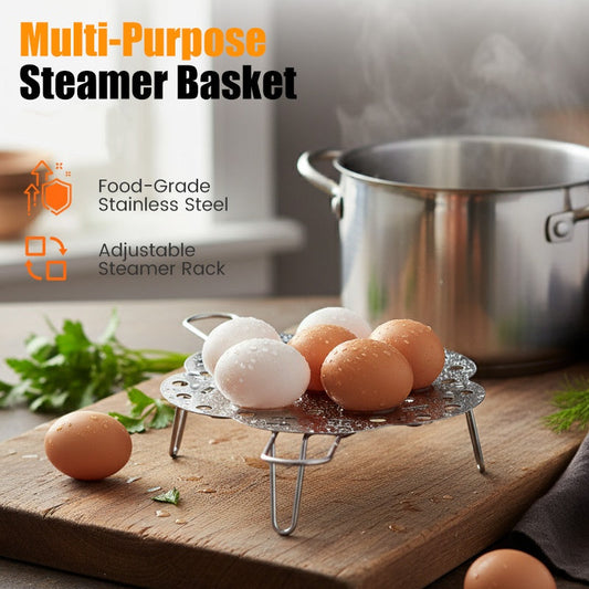 🎁2026 Nieuw binnen 50% KORTING💥Collapsible Steamer Basket & Trivet