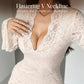 🎁2026 New Arrivals 50% OFF💥Elegante kanten jurk met V-hals en ruches