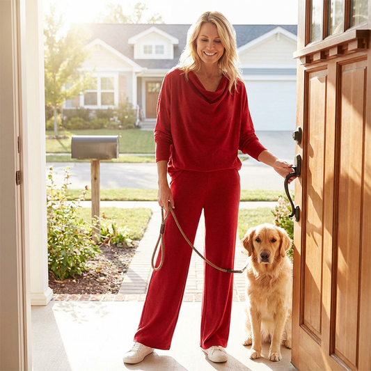 🎁2026 Nieuw binnen 50% KORTING💥Damespak met lange mouwen en capuchon en broek, tweedelig