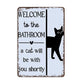 🎁2026 Nieuw binnen 50% KORTING💥Cute Cat Bathroom Decor Sign