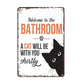 🎁2026 Nieuw binnen 50% KORTING💥Cute Cat Bathroom Decor Sign
