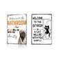 🎁2026 Nieuw binnen 50% KORTING💥Cute Cat Bathroom Decor Sign
