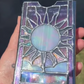 🔮✨Mystieke iriserende tarotkaartendoos – Handgemaakte doos van gekleurd glas met glinsterende regenboogafwerking en een speciaal kijkvenster! 🌈🔮