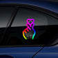 🚗💡 Laat je auto liefde uitstralen💖 Nieuwjaarsactie: Zonne-energie LED Autolamp – Vingerhart Design -50%