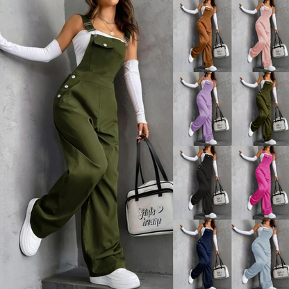🎉 Nieuwjaarscadeau – 50% KORTING!👖Retro cargojumpsuits voor dames: verstelbare bandjes + zakken – casual & veelzijdig voor dagelijks gebruik & vrije tijd