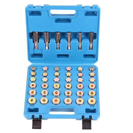 🛠️NU 50% KORTING 🔥 Professionele certificering🔧 114-delige reparatieset voor oliepan-schroefdraad (🚀Verzending inbegrepen)