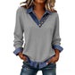 🎁2026 Nieuw binnen 50% KORTING💥👕Trendy damestop met patchwork denim kraag