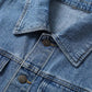 📢📢50% KORTING !!!⏰Casual lange denimjas met knopen voor dames