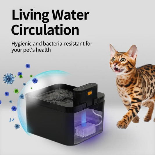💘Valentijnsaanbieding: 50% Korting! 🐾Draadloze Katten- & Hondenwaterfontein 2,2L – Fluisterstil + Bacterie-inhiberend + Bewegingssensor!