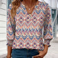 🎁2026 Nieuw binnen 50% KORTING💥Damesmode 3/4 mouwen V-hals blouse
