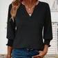 🎁2026 Nieuw binnen 50% KORTING💥Damesmode 3/4 mouwen V-hals blouse