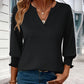 🎁2026 Nieuw binnen 50% KORTING💥Damesmode 3/4 mouwen V-hals blouse