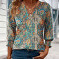 🎁2026 Nieuw binnen 50% KORTING💥Damesmode 3/4 mouwen V-hals blouse