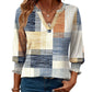 🎁2026 Nieuw binnen 50% KORTING💥Damesmode 3/4 mouwen V-hals blouse