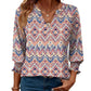 🎁2026 Nieuw binnen 50% KORTING💥Damesmode 3/4 mouwen V-hals blouse