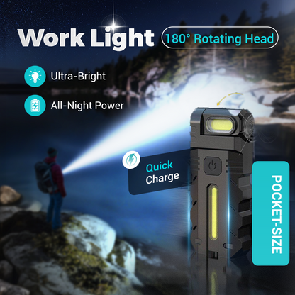 🎁2026 Nieuw binnen 50% KORTING💥LED-werklamp met 180° draaibare kop