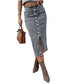 🔈🔈NU 50% KORTING👗Denim rok met hoge taille en knoopsluiting aan de voorkant