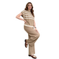 🎁2026 Nieuw binnen 50% KORTING💥Tweedelige set die comfort en stijl moeiteloos combineert💕Gestreepte Top & Wijde Broek – Jouw Nieuwe Zomercombi