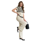🎁2026 Nieuw binnen 50% KORTING💥Tweedelige set die comfort en stijl moeiteloos combineert💕Gestreepte Top & Wijde Broek – Jouw Nieuwe Zomercombi