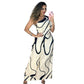 🎁2026 Nieuw binnen 50% KORTING💥Maxi-Jurk Met Abstracte Print & Één Schouder – Opvallend Elegant