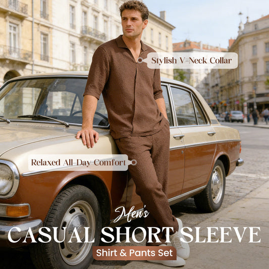 🎁2026 Nieuw binnen 50% KORTING💥Casual herenshirt met korte mouwen en broek