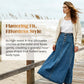 📢📢 50% KORTING!!👗 Vintage A-lijn maxirok – hoog taille, tijdloos & veelzijdig! ✨🌸