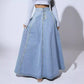 📢📢 50% KORTING!!👗 Vintage A-lijn maxirok – hoog taille, tijdloos & veelzijdig! ✨🌸