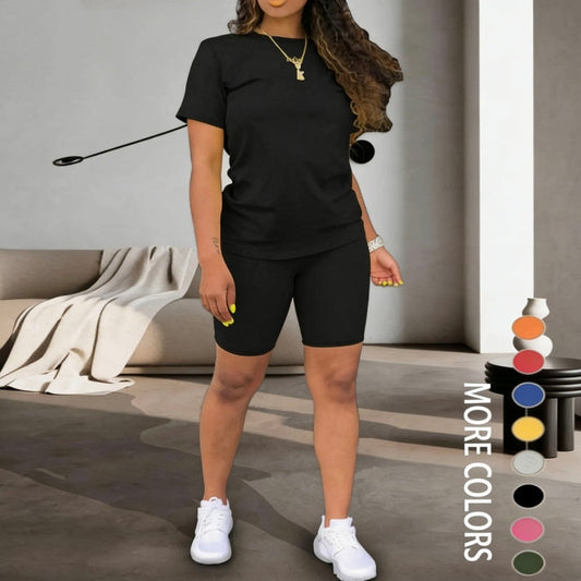 🔥Tijdelijke aanbieding – 2-delige set met sporttop en korte broek voor dames ✨ Mooie stijl en de hele dag comfort ✨