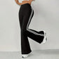🎁2026 Nieuw binnen 50% KORTING💥💖 Broek met hoge taille, zijstreep en uitlopende pijpen