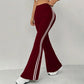 🎁2026 Nieuw binnen 50% KORTING💥💖 Broek met hoge taille, zijstreep en uitlopende pijpen