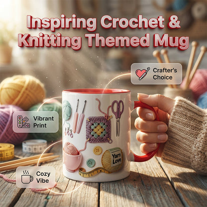 🔥 LAATSTE DAG: 50% KORTING!! 🏆 Flash Sale ⚡ Meer dan 50.000 verkocht! Bijna uitverkocht 💥 Mok 'Yarn Love' — Een cadeau voor handwerkers en creatieve zielen