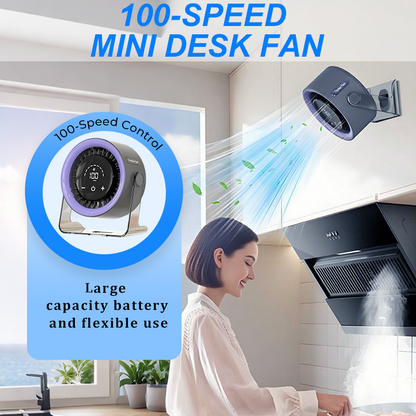 🎁2026 Nieuw binnen 50% KORTING💥❄ 100-versnellingsbak Super Desk Fan met digitale display⚡